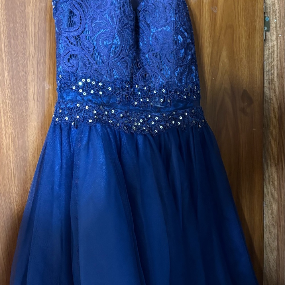 Elegant Blue Lace dress